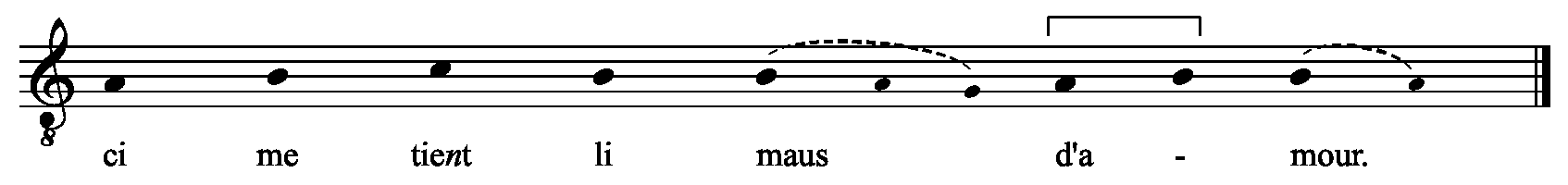 Refrain musical notation